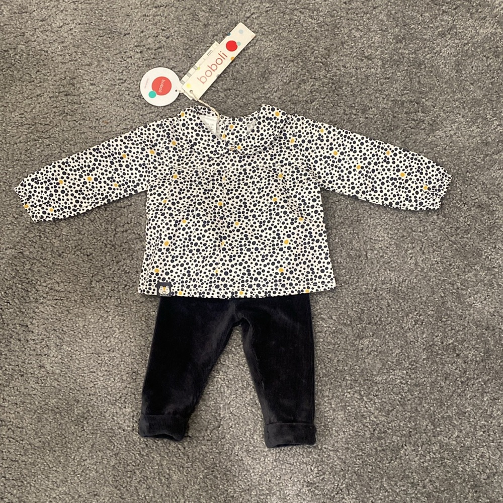 Boboli 2 piece Infant pants/blouse outfit
